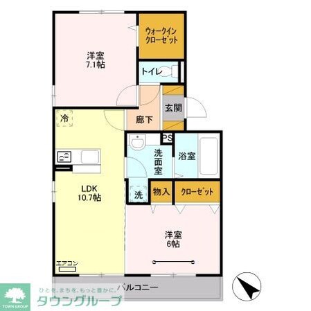 メゾンペールの物件間取画像